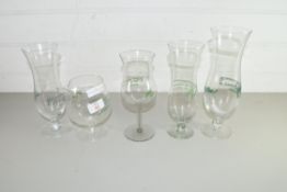 FIVE COMMEMORATIVE GLASSES FROM PAT O'BRIENS NEW ORLEANS