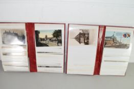 TWO ALBUMS OF POSTCARDS
