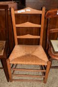 SINGLE RUSH SEAT LADDERBACK CHAIR