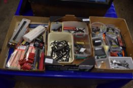 THREE BOXES CONTAINING DRILL BITS, ALLEN KEYS, SMALL SPANNERS ETC