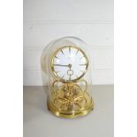 KUNDO BRASS MANTEL CLOCK IN GLASS DOME