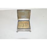 SMALL SILVER PLATED DRESSING TABLE BOX