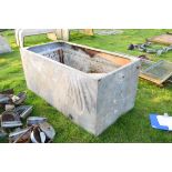 Large galvanised water tank, 182cm wide