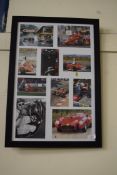 Framed set of photos, motoring and racing interest