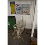 Vintage metal childs cradle