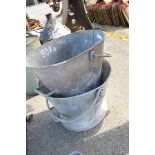 Two galvanised pails