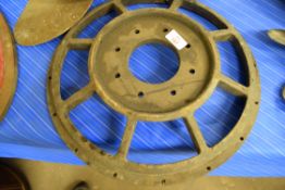 Brass wheel, diam approx 40cm