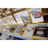 Large quantity of framed magazine advertising prints from The Autocar and The Motor magazines to