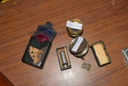 Mixed lot comprising Riffins of London, Fortex time valve, two vintage lenses and a case of colour