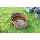 Vintage oval boiling pot, 59cm wide