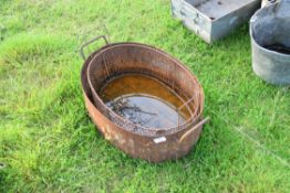 Vintage oval boiling pot, 59cm wide