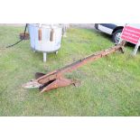 Vintage iron and wood plough