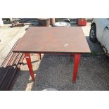 Vintage metal work bench