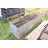 Vintage galvanised stock drinker, 245cm long