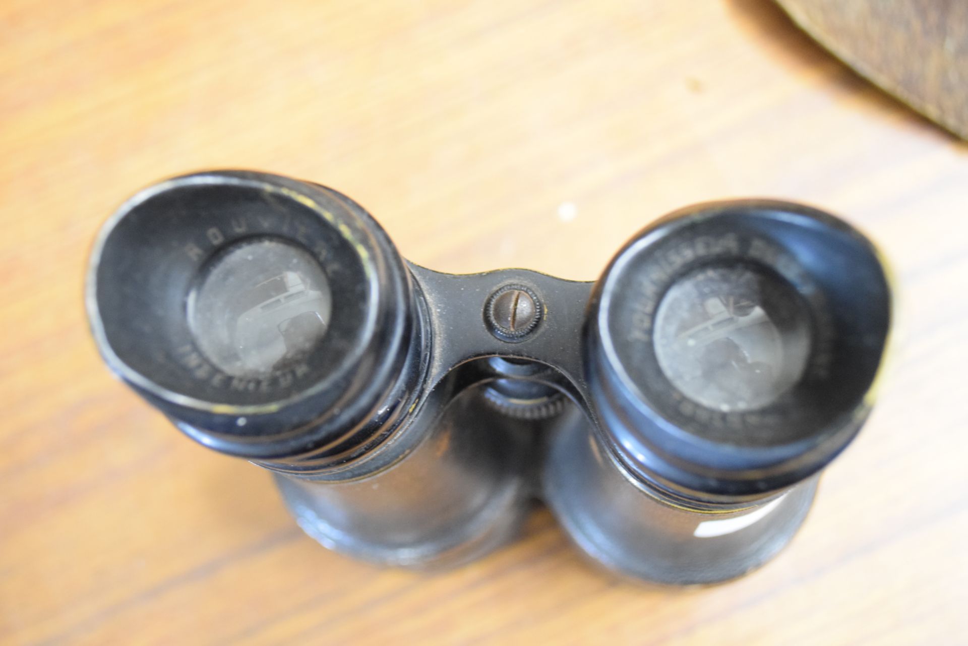 Antique day and night binoculars, marked Fournsseur dela Marine, 20cm high and a further pair of - Image 2 of 2