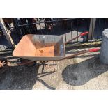 Galvanised wheelbarrow