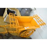 Model wooden farm cart, length approx 62cm