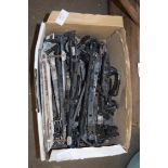 Box containing quantity of metal window stays