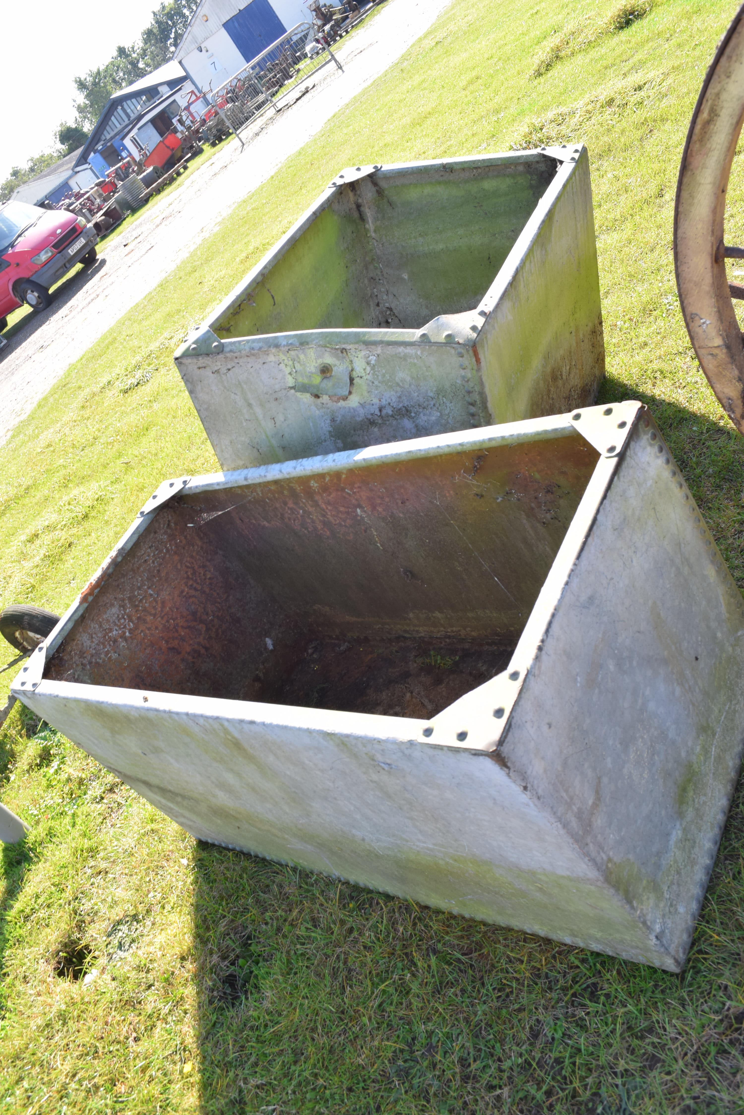 Pair of galvanised water tanks - Image 2 of 2