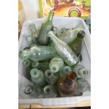 Box containing large quantity of vintage bottles including local interest Lawrance of Great