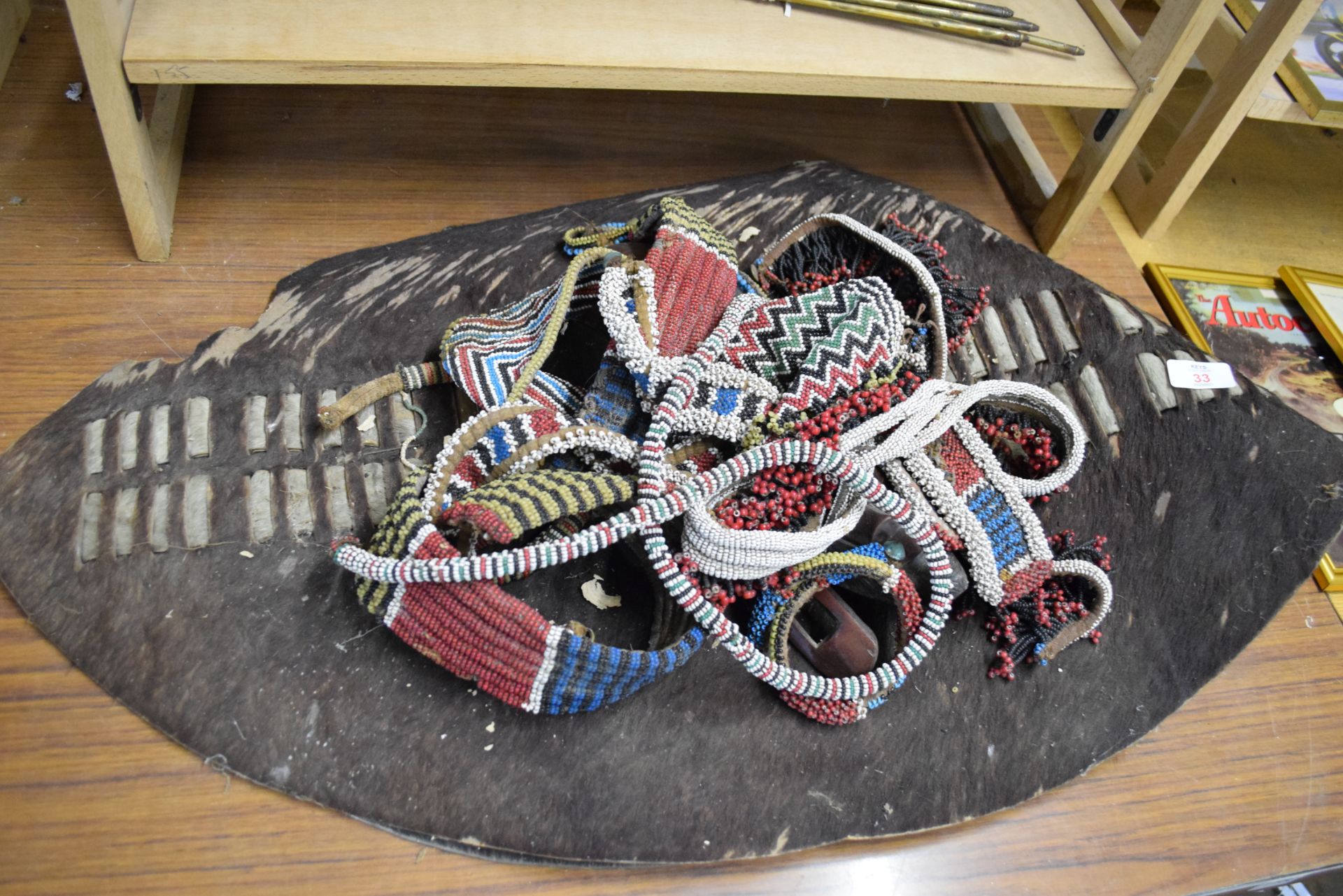 Quantity of indigenous style beaded belts etc