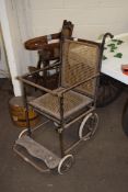 Early 20th century metal framed wheelchair