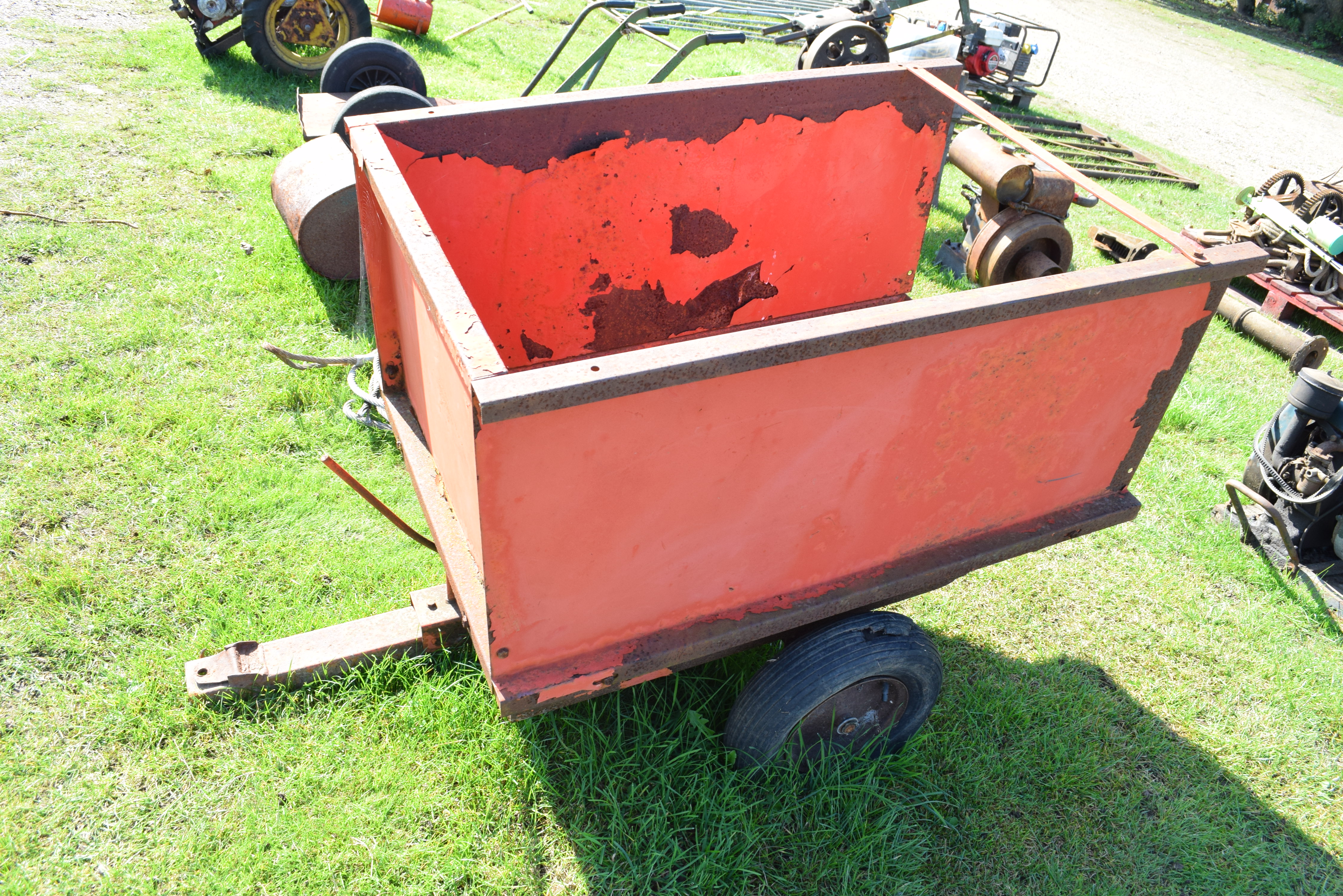 Small ride-on mower trailer