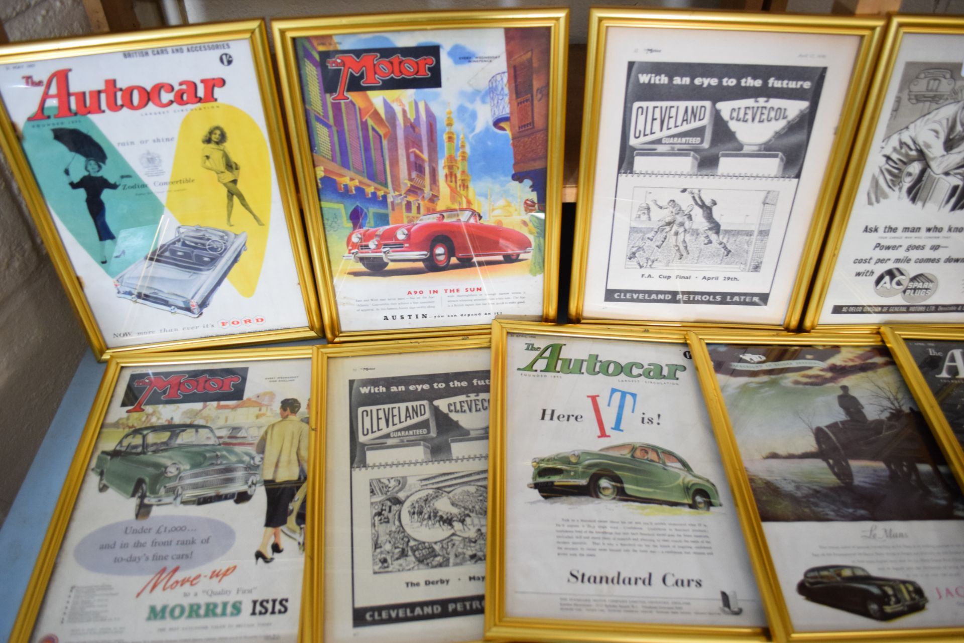 Large quantity of framed magazine advertising prints from The Autocar and The Motor magazines to - Bild 2 aus 3