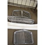 Selection of vintage car radiator grilles etc