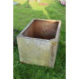 Medium sized galvanised water tank, 91cm wide