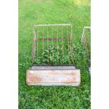 Galvanised wall mounted hay rack and accompanying feed trough