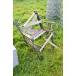 Iron framed garden chair