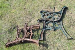Quantity of cast iron bench ends