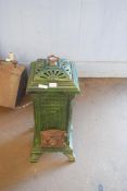 French Lux Green Enamel Stove on 4 Legs approx 80cm high