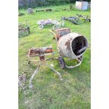 Electric cement mixer and stand