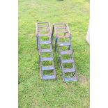 Pair of vintage iron car ramps