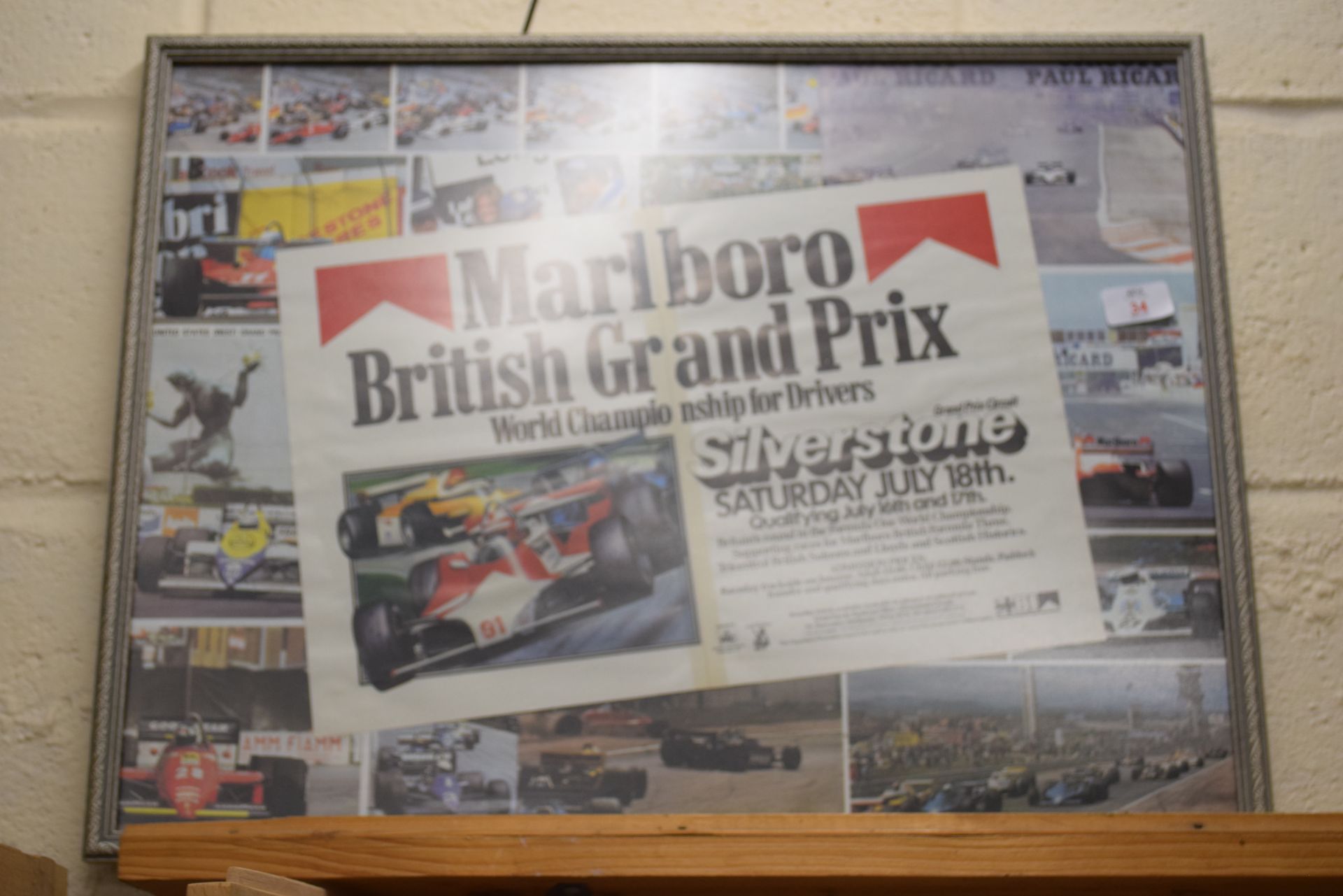 Marlboro British Grand Prix print, width 60cm