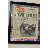 Framed cover motorcycling for September 3rd 1966