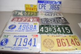 Quantity of American style number plates
