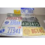 Quantity of American style number plates