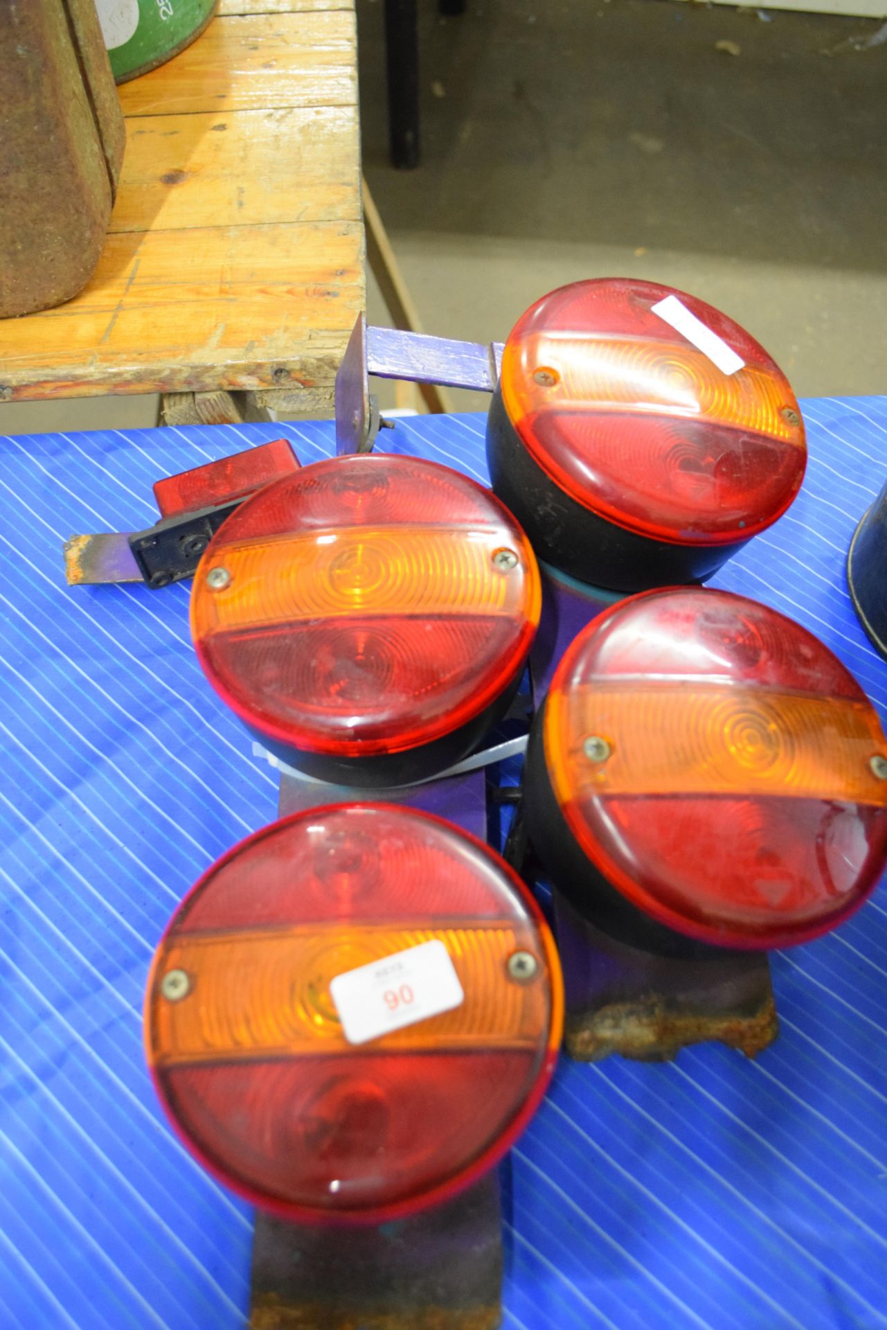 Pair of vintage trailer back lights