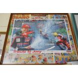 Framed print "Tribute to Joey Dunlop, Isle of Man 2000"