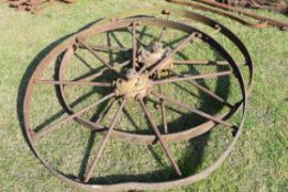 Pair of Randall Ltd iron wheels