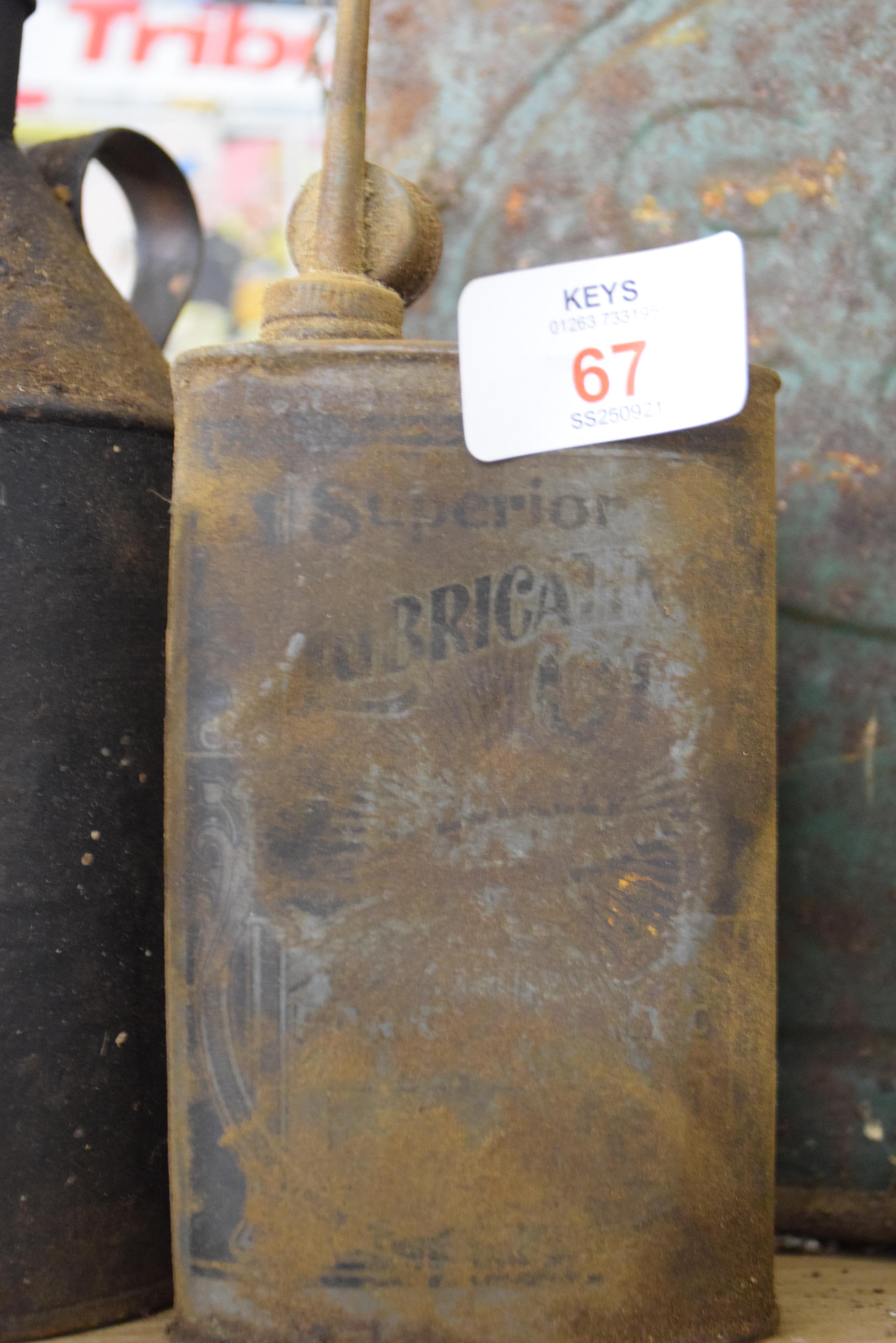 Quantity of vintage oil cans including one marked Esso - Image 3 of 3