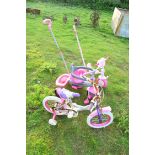 Two girls trikes and a further girls bike with stabilisers (3)