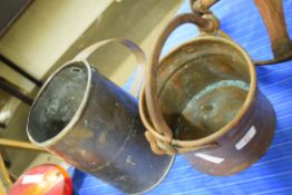 Copper jug and pail
