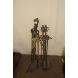 Vintage brass companion set