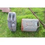 Two vintage jerry cans