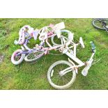 Three girls bikes