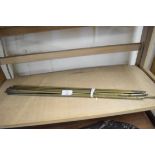 Quantity of brass rods, approx 53cm long